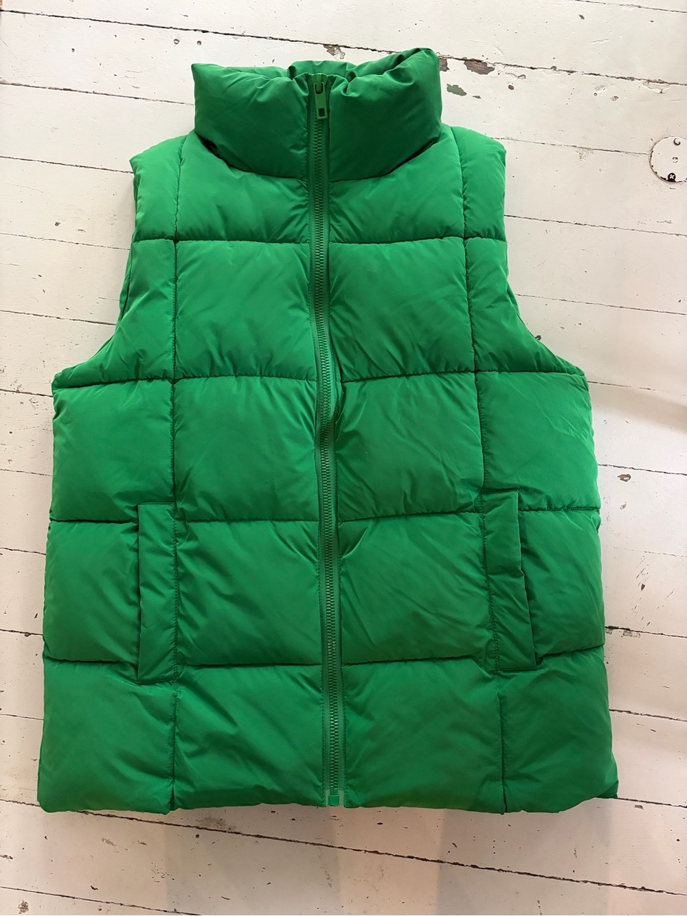 Apparis Bright Green Quilted Puffer Vest